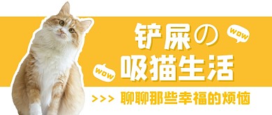 宠物猫咪可爱创意公众号封面首图