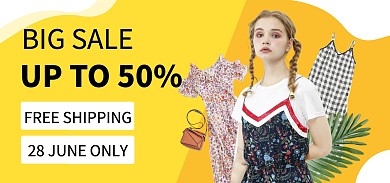 跨境电商服装促销活动全屏海报banner