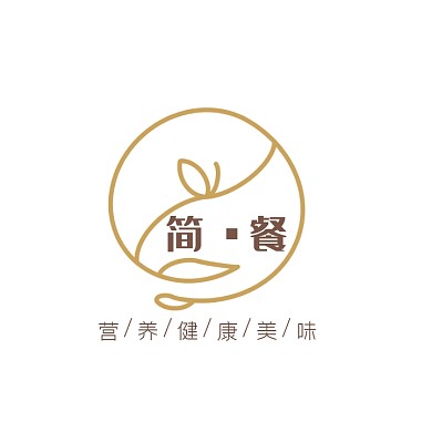 餐饮美食营养简餐简约logo设计