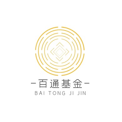 中国风铜钱形状几何logo设计