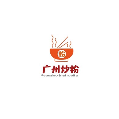 广州炒粉logo餐饮logo