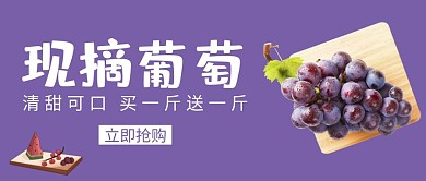 葡萄紫色创意公众号封面首图