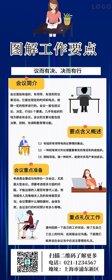 图解工作要点营销长图