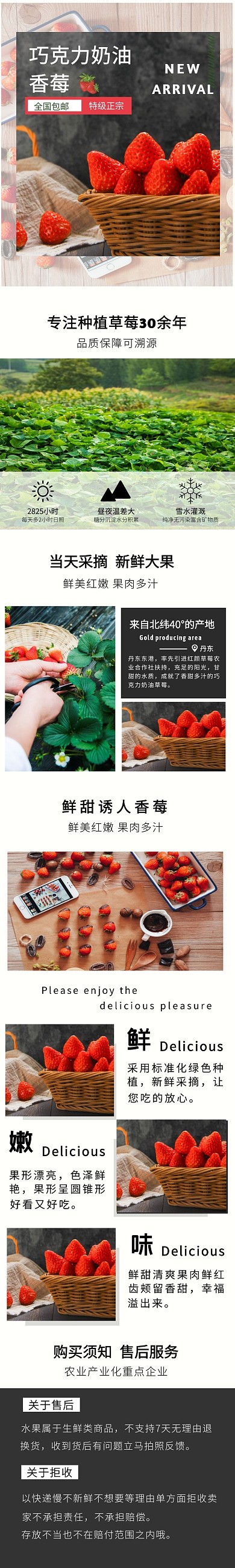 新鲜草莓促销详情页