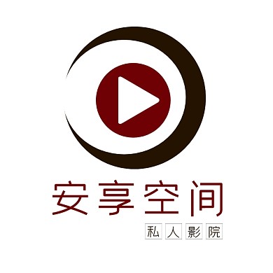 简约创意圆形红色商业影院logo