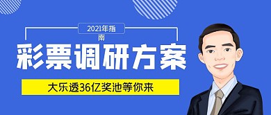 彩票调研方案蓝色公众号首图