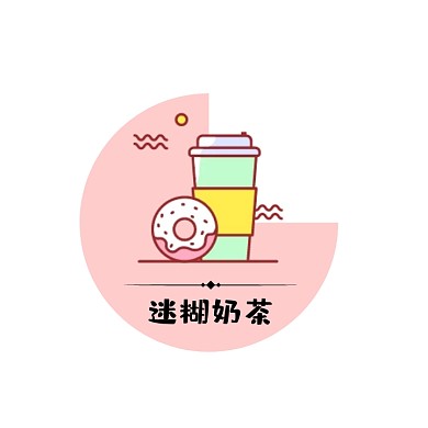 迷糊奶茶Logo
