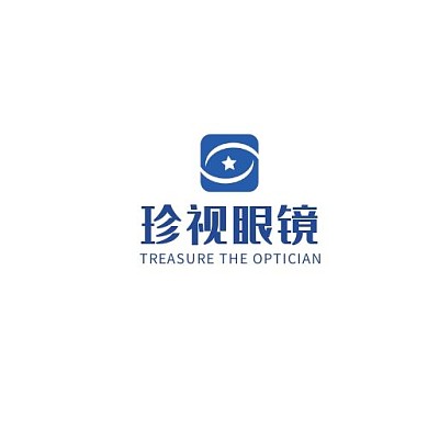 眼镜店铺创意蓝色简约标志