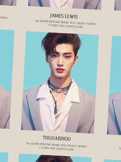 美式证件照简约效果模板