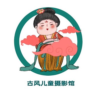 古风儿童摄影手绘印刷平面LOGO设计
