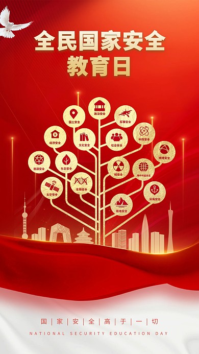 全国安全教育日手机海报