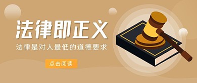 法律即正义法典棕色宣传创意公众号首图