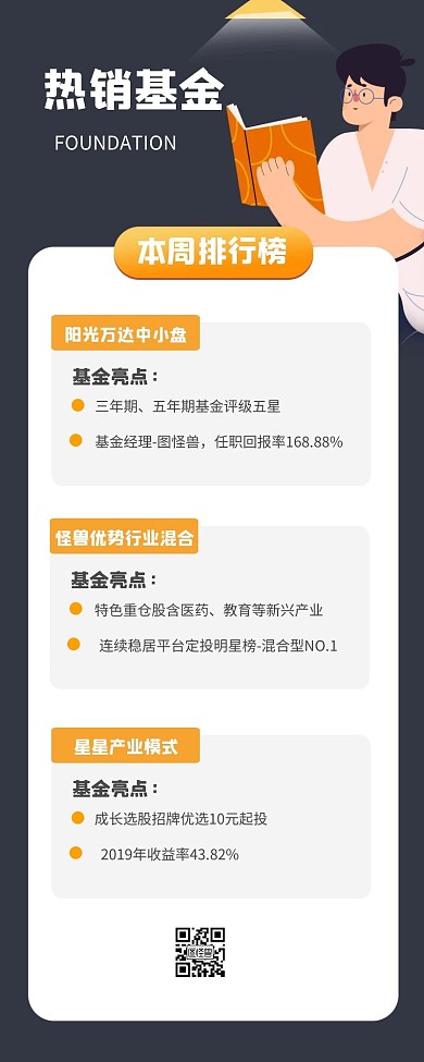 创意商务热销基金营销长图