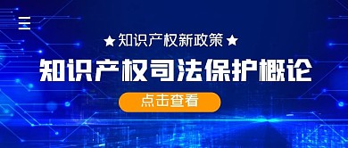 知识产权司法保护概论简约公众号封面首图 