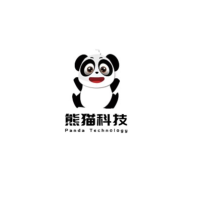 创意大气卡通立体可爱熊猫科技设计logo