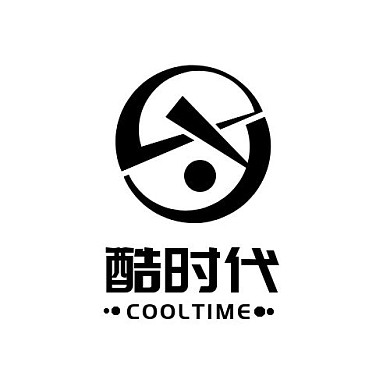 酷时代科技感圆三角型黑色简约LOGO