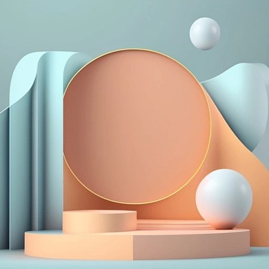 3D 电商场景搭建 banner 展台 展架  元素　AIGC AI数字作品 Midjourney (53)