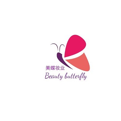 商业紫色粉色渐变化妆品logo