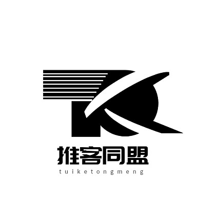 公司TK黑白简约推客同盟logo设计	