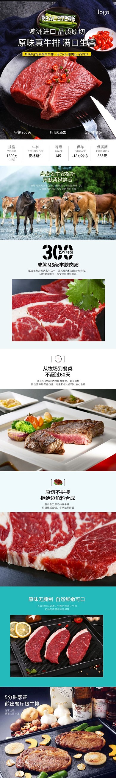 牛肉排烤牛排电商详情页