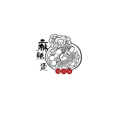 麻辣烫餐饮美食创意平面logo设计