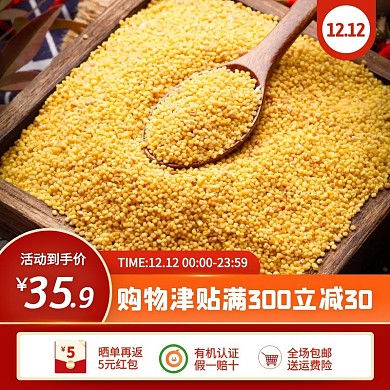 双12精致养生小米黄小米促销主图直通车