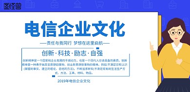 简约风格电信企业文化宣传海报
