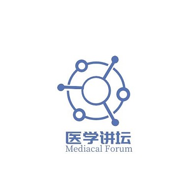 医学讲坛链接不同点蓝色简约LOGO