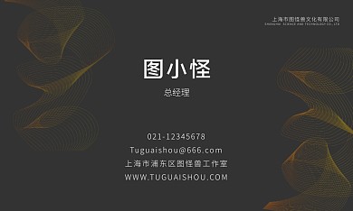 金色几何不规则商务logo名片