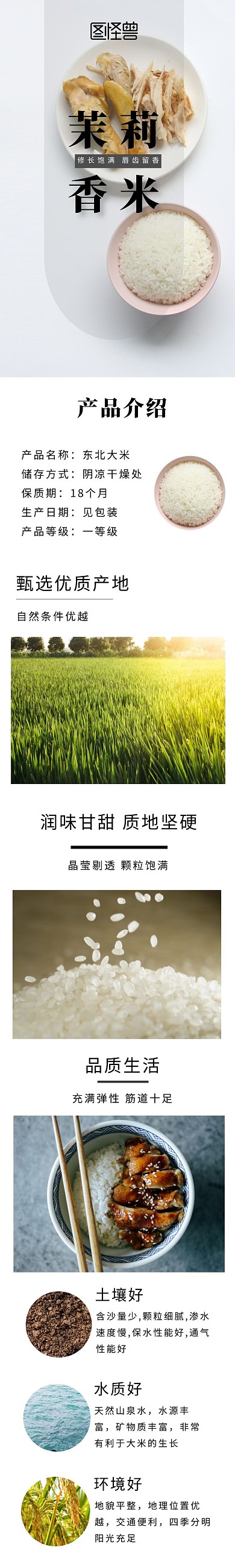 简约大气大米产品详情页