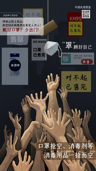 中国抗疫图鉴疫情时间轴疫情海报系列套图