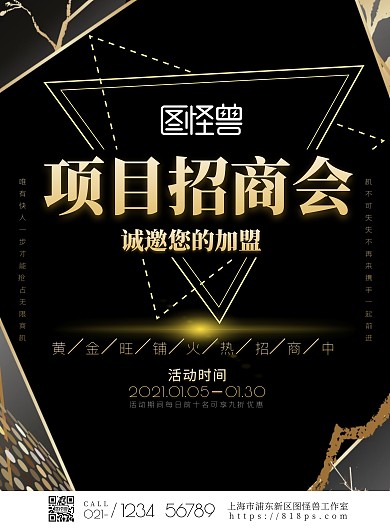 项目招商会宣传海报