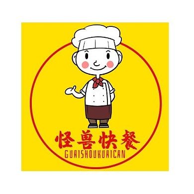 快餐LOGO大气黄色标识平面LOGO设计