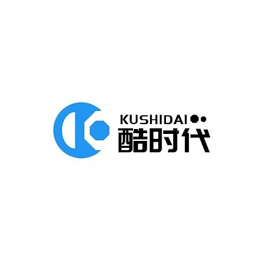 酷时代科技感几何简约蓝黑LOGO