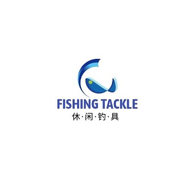蓝色简约渔具LOGO