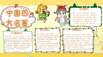 四大名著电子小报