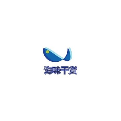 美食/海鲜/蓝色/简约/logo/鱼