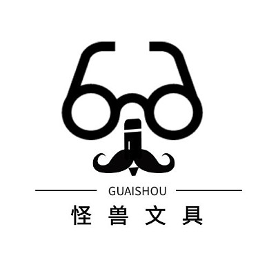 简约黑白文具logo