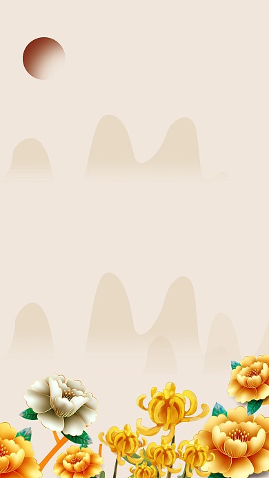 图怪兽原创元素古风海报背景插画元素