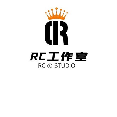 RC工作室logo黑色系创意字母大气简约