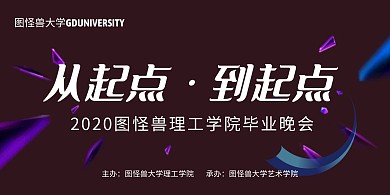 毕业季毕业晚会科技创意展板