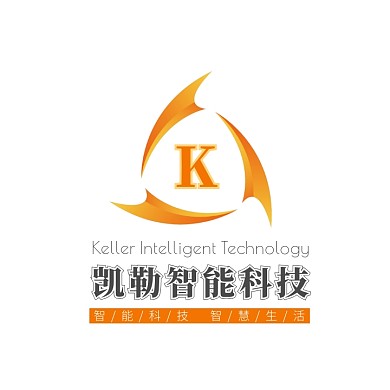橙色字母K字简约科技公司logo