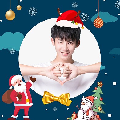 圣诞头像氛围圆形红包头像