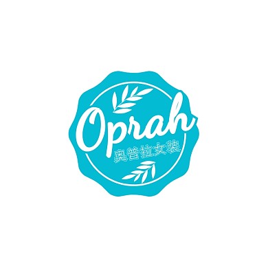 绿色简约圆形树叶文字女装服饰logo