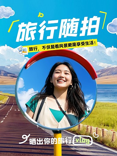 抖音旅行拍照Vlog活动图文封面