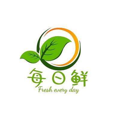 果蔬logo绿色柠檬清新每日鲜美食