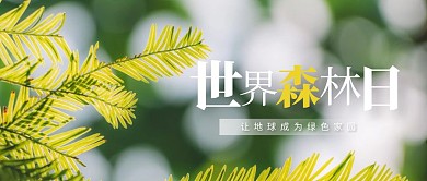 清新世界森林日公众号首图