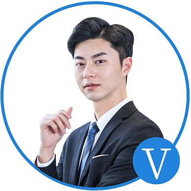 商务蓝色加V认证社交平台红包头像