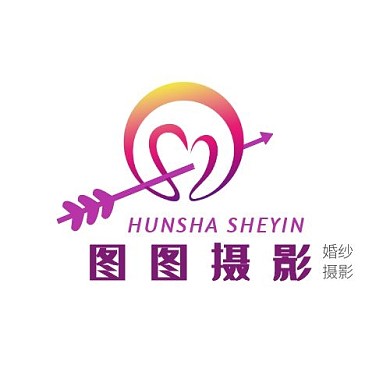 logo设计爱心摄影婚纱摄影头像