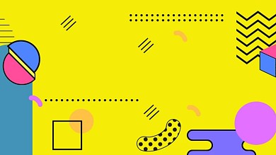 图怪兽原创元素创意几何风格主题海报背景